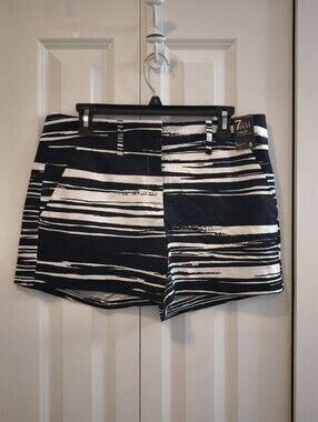 NWT New York & Company Cotton Striped Women’s Bermuda Shorts